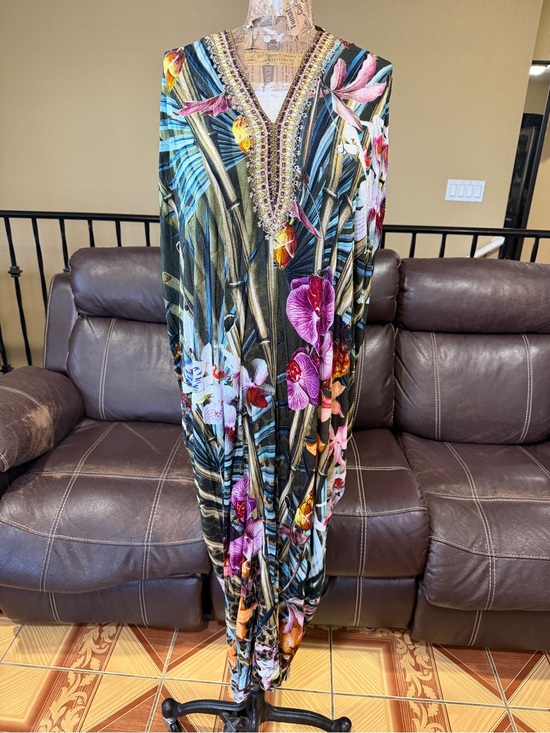 Camilla Dresses & Skirts - CAMILLA Women’s Side Cowl Jersey Dress in “Passport To Paradise” Print